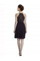 Cheapest Short Knee Length High Neck Chiffon Bridesmaids Dress UK