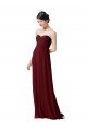 Cheapest Hand-Ruched Sweetheart Long Chiffon Bridesmaid Dress UK