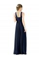 Cheapest High V-Neck Floor Length Chiffon Bridesmaid Dress UK