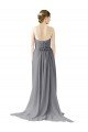 Cheapest Long Chiffon Bridesmaid Dress with Sweetheart Neckline and Flowing Back UK