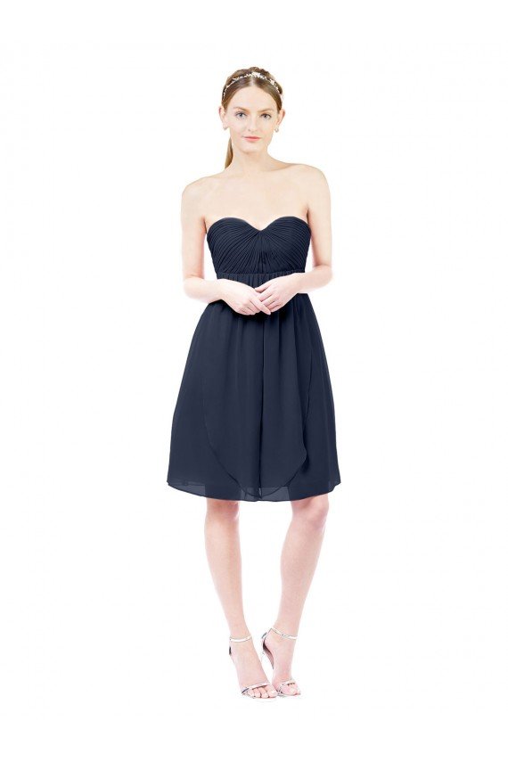 Cheapest Sweetheart Cocktail Knee Length Chiffon Cocktail Bridesmaid Dress Open Back UK