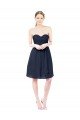 Cheapest Sweetheart Cocktail Knee Length Chiffon Cocktail Bridesmaid Dress Open Back UK