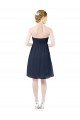 Cheapest Sweetheart Cocktail Knee Length Chiffon Cocktail Bridesmaid Dress Open Back UK