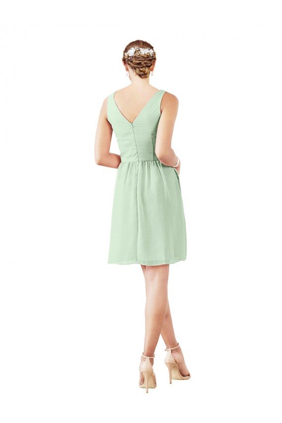 Cheapest v-Neckline Short Knee Length Chiffon Cocktail Bridesmaid Dress UK