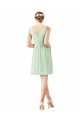 Cheapest v-Neckline Short Knee Length Chiffon Cocktail Bridesmaid Dress UK