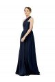 Cheapest Draped One Shoulder Strapless Chiffon Bridesmaid Dress UK