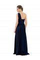Cheapest Draped One Shoulder Strapless Chiffon Bridesmaid Dress UK