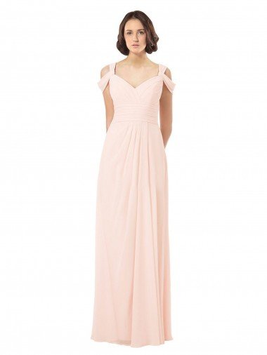 Cheapest Chiffon Sweetheart Bridesmaid Dress with An Illusion Overlay UK