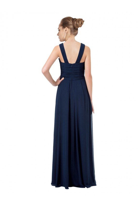 Cheapest Long Chiffon Bridesmaid Dress V-Neck Top UK