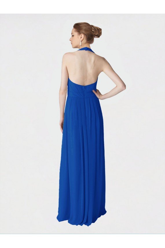 Cheapest Long Full Length Chiffon Halter Bridesmaid Dress UK