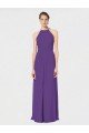 Cheapest Long Chiffon Spaghetti Strap Halter Bridesmaid Dress UK