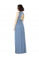 Cheapest Open Keyhole Back Bateau Neck Chiffon Bridesmaid Dress UK
