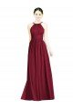 Cheapest Halter Neck Open Back Draped Chiffon Bridesmaid Dress UK