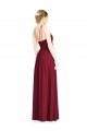 Cheapest Halter Neck Open Back Draped Chiffon Bridesmaid Dress UK
