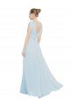 Cheapest Chiffon Bridsmaids Dress with V-Neckline and Tie V Back UK