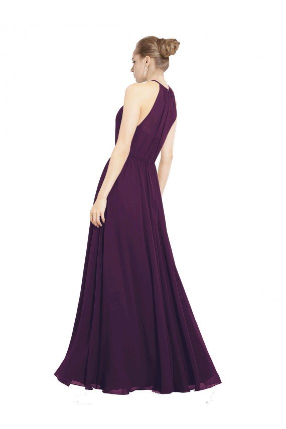 Cheapest Elegant Chiffon Bridesmaids Dress with Softly Draped Bodice UK