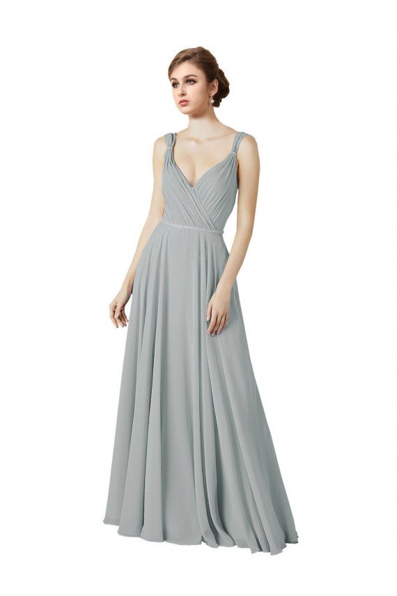 Cheapest Figure Flattering Chiffon Bridesmaid Dress with Beaded Detail UK