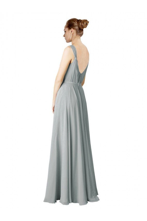 Cheapest Figure Flattering Chiffon Bridesmaid Dress with Beaded Detail UK