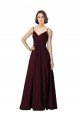 Cheapest V-Neck Chiffon Bridesmaid Dress with Twist Front Bodice UK