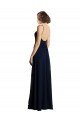 Cheapest Simple Chiffon Bridesmaid Dress with Deep V-Neckline UK