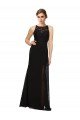 Cheapest Sheath Beaded and Embroidered Bridesmaids Dress with Lace Bodice and Chiffon Skirt UK