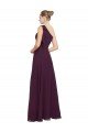 Cheapest One Shoulder Chiffon Bridesmaids Dress with Shoulder Bow UK