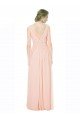 Cheapest Full Length Chiffon Bridesmaid Dress with V-Front and Back UK