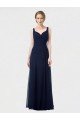 Cheapest Long Chiffon Bridesmaid Dress with Sweetheart Neckline and Shoulder Straps UK