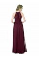 Cheapest Full Length Chiffon Sweetheart Bridesmaid Dress with An Illlusion Overlay UK