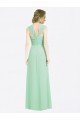 Cheapest Long Chiffon Bridesmaid Dress with a Sweetheart Neckline and Pleated Shoulder Straps UK