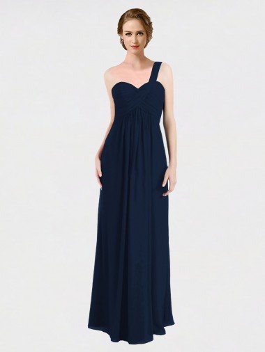 Cheapest Full Length Long Chiffon Bridesmaid Gown with Sweetheart Neckline UK