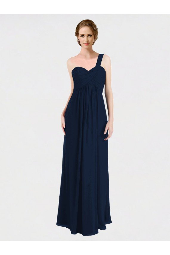 Cheapest Full Length Long Chiffon Bridesmaid Gown with Sweetheart Neckline UK