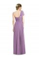 Cheapest Flutter Sleeves One Shoulder Long Chiffon Bridesmaid Dress UK
