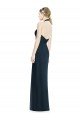 Cheapest V-Neck Halter Chiffon Bridesmaid Dress with Side Front Slit UK