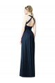 Cheapest V-Neck Halter Long Open Back Chiffon Bridesmaid Dress UK