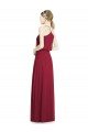 Cheapest Full Length V-Neck A-Line Chiffon Boho Bridesmaid Dress UK
