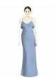 Cheapest Deep Open Back Long Chiffon V-Neck Bridesmaid Dress UK