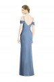 Cheapest Draped Cold Shoulder Sweetheart Long Chiffon Formal Bridesmaid Dress UK