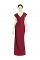 Cheapest V-Neck V-Back Long Chiffon Bridesmaid Dress UK