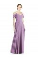 Cheapest Off the Shoulder Open Cowl-Back Maxi Bridesmaid Dress UK