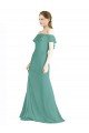 Cheapest Off the Shoulder Bohemian Chiffon Bridesmaid Dress UK