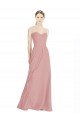 Cheapest Daped A-Line Chiffon Bridesmaid Dress with Pleated Sweetheart Bodice UK