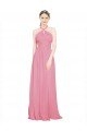 Cheapest Halter Neck Keyhole A-Line Chiffon Bridesmaid Dress UK