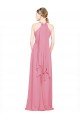 Cheapest Halter Neck Keyhole A-Line Chiffon Bridesmaid Dress UK