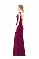 Cheapest Slim Chiffon Bridesmaid Dress with Embellished Capped Sleeves UK