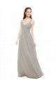 Cheapest Chiffon Bridesmaid Dress with Ruched Draped Bodice UK