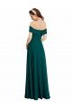 Cheapest Classic Off the Shoulder Chiffon Bridesmaid Dress with Cap Sleeves UK
