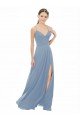 Cheapest Sexy Chiffon Bridesmaid Dress with V-Neck Lace Bodice UK