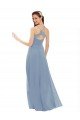 Cheapest Sexy Chiffon Bridesmaid Dress with V-Neck Lace Bodice UK