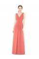 Cheapest V-Neck V-Back Sleeveless Chiffon Bridesmaid Dress UK